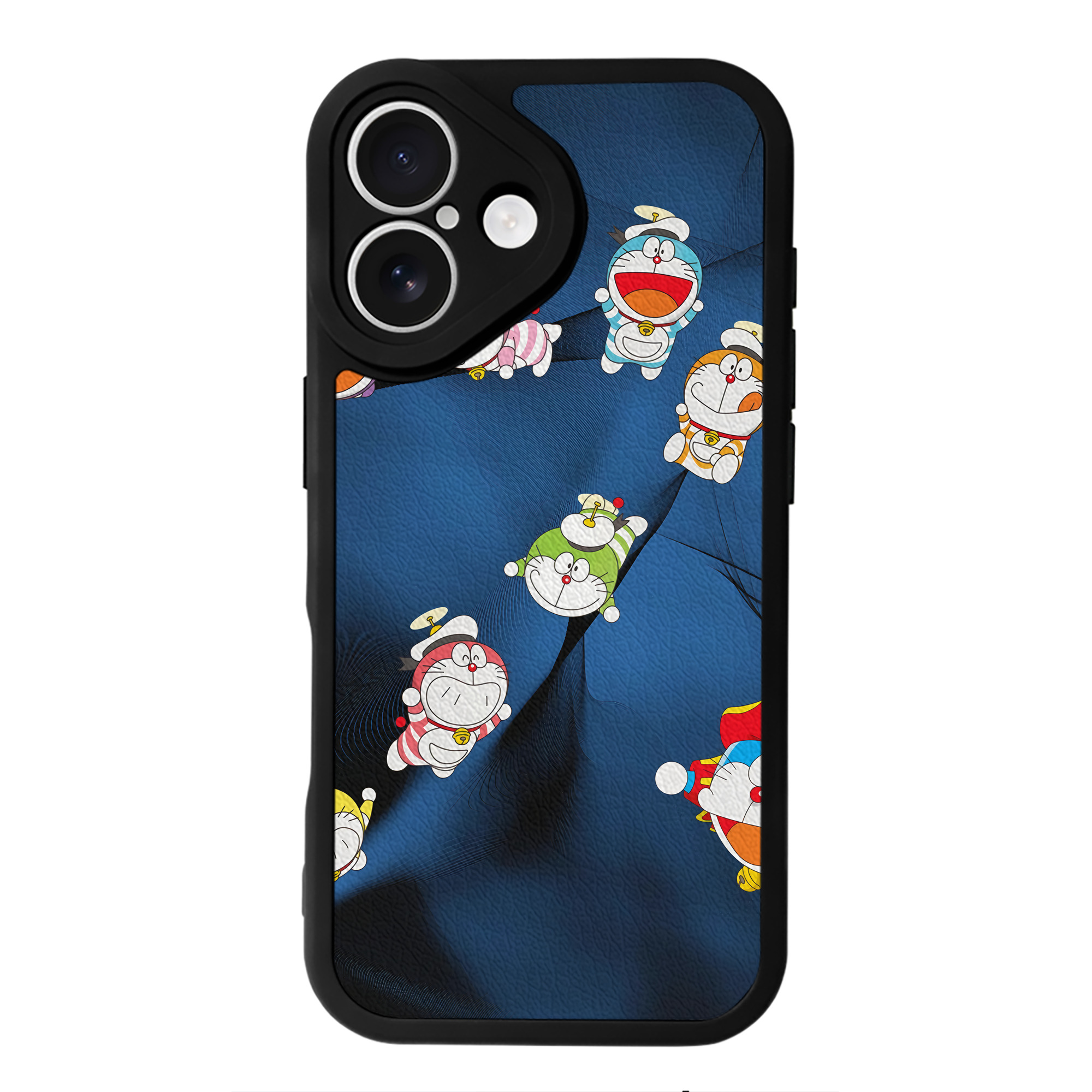 （画像用） ドラえもん Doraemon 【iPhone 16シリーズ対応】シリコンスマホケース（レザー調） 材質：シリコン